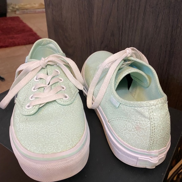 Vans Authentic Floral Lace Mint Low Sneakers - Picture 3 of 4